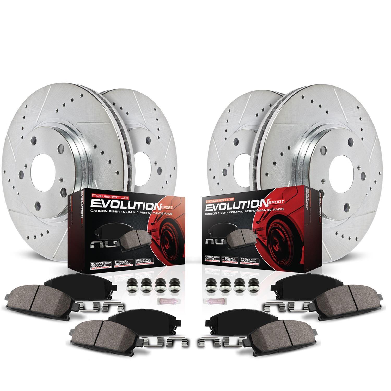 PowerStop K8939 PowerStop Z23 Evolution Sport Brake Upgrade Kits - Zander Auto Parts