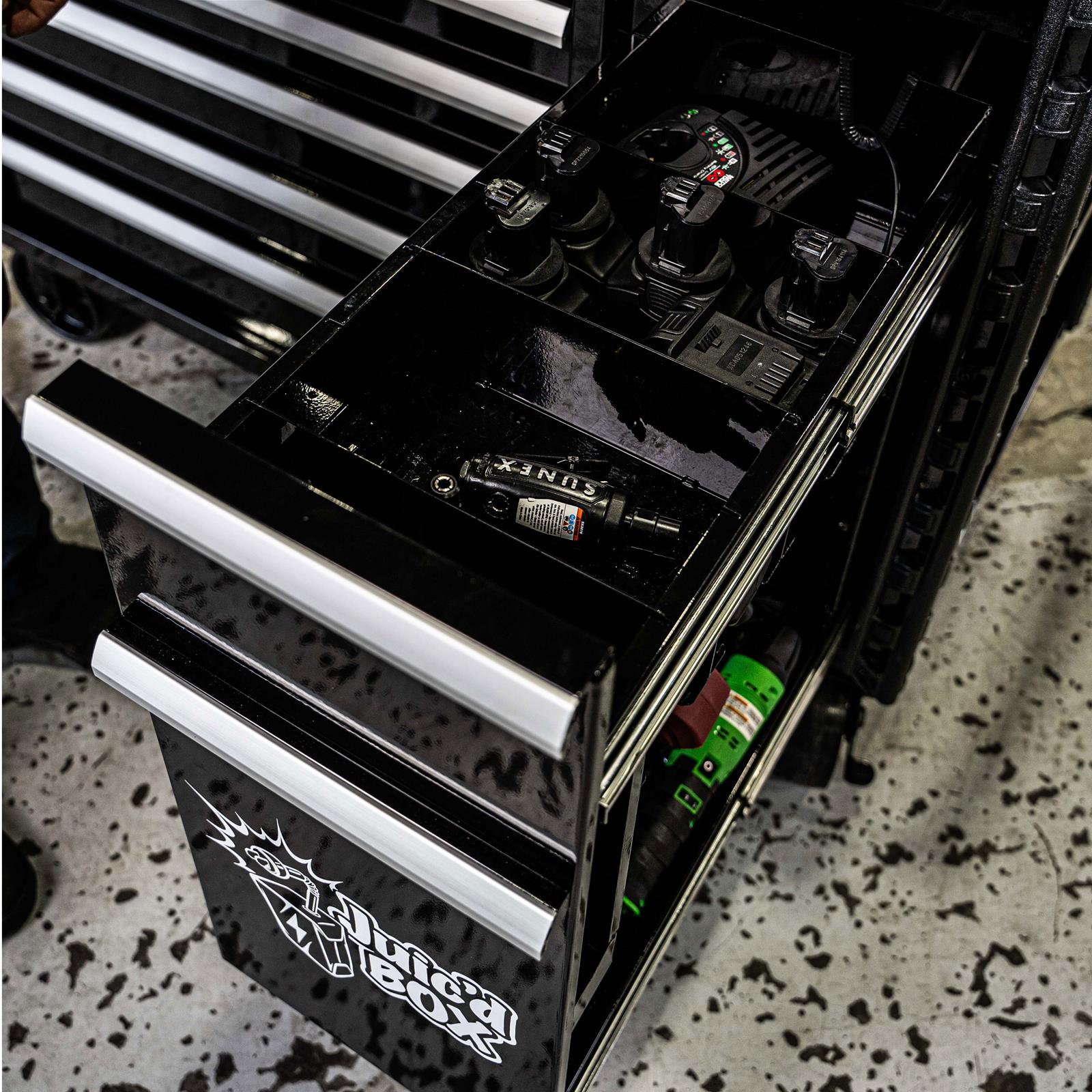 Sunex 8065PCBK Sunex Tools JUIC'D Box 7 Drawer Powered Carts - Zander Auto Parts