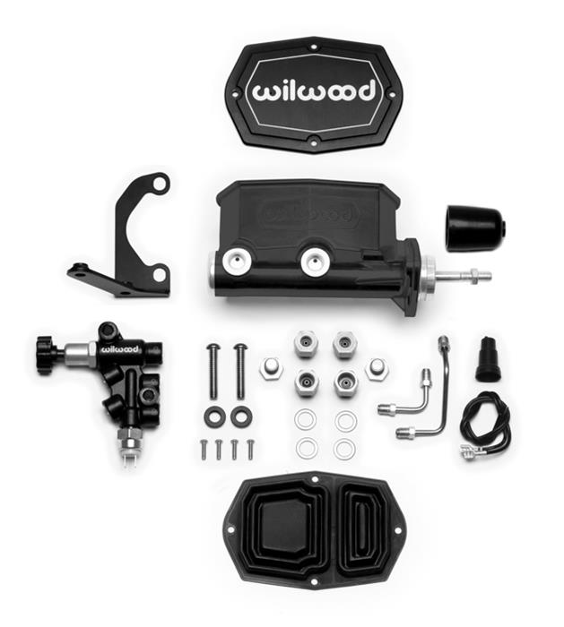 Wilwood Disc Brakes 261-14962-BK Wilwood Aluminum Tandem Compact Master Cylinder Kits - Zander Auto Parts