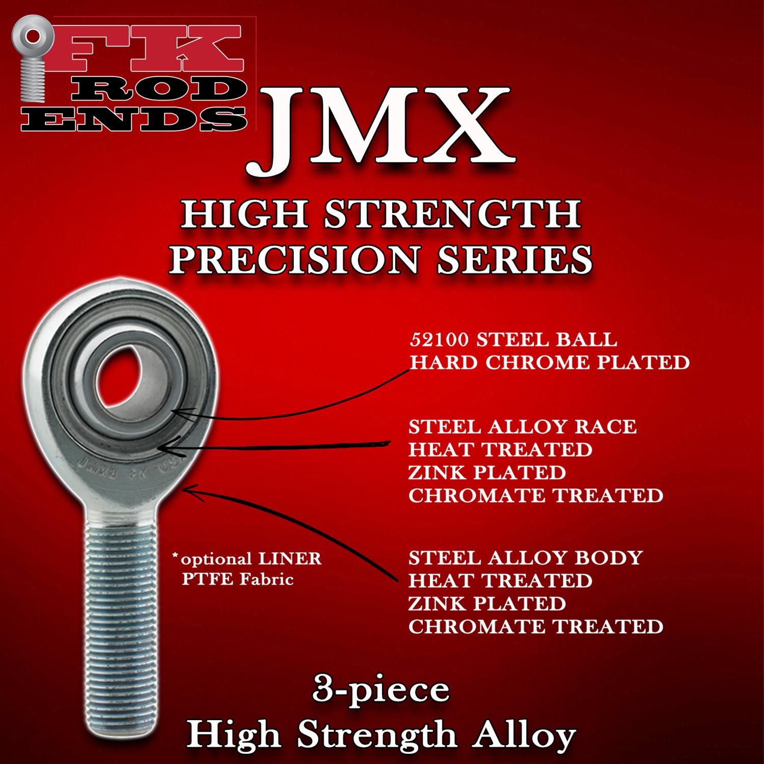 FK Rod Ends JMX10T FK JMX/JMXL Series Rod Ends - Zander Auto Parts