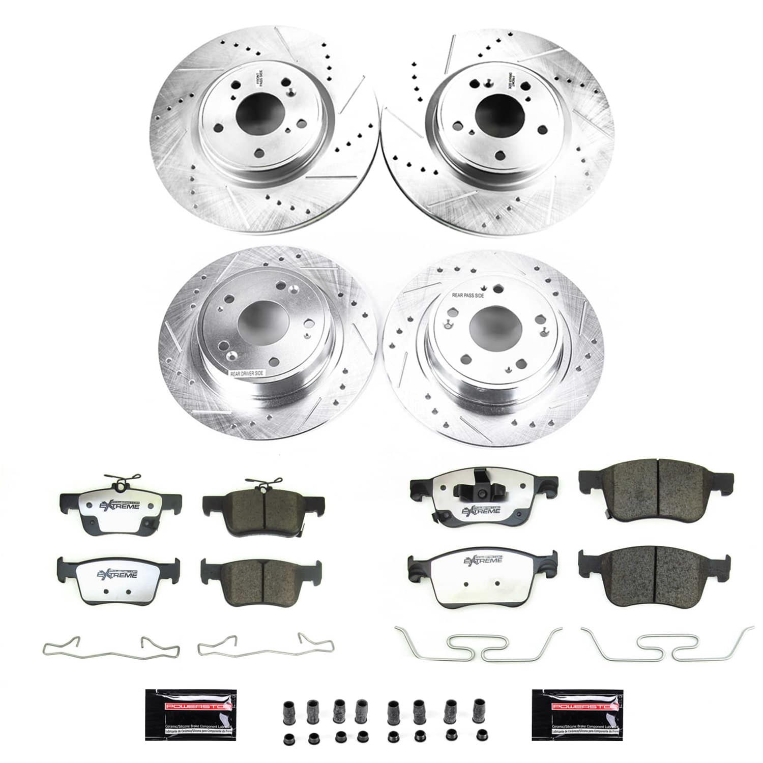 PowerStop K8166-26 PowerStop Z26 Street Warrior Brake Upgrade Kits - Zander Auto Parts