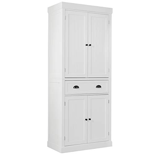 Tangkula Freestanding Cupboard Traditional Adjustable - Zander Auto Parts