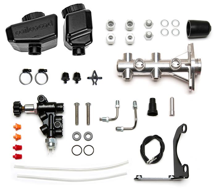Wilwood Disc Brakes 261-16962-P Wilwood Remote Tandem Master Cylinder Kits with GM-Style Angled Reservoirs - Zander Auto Parts