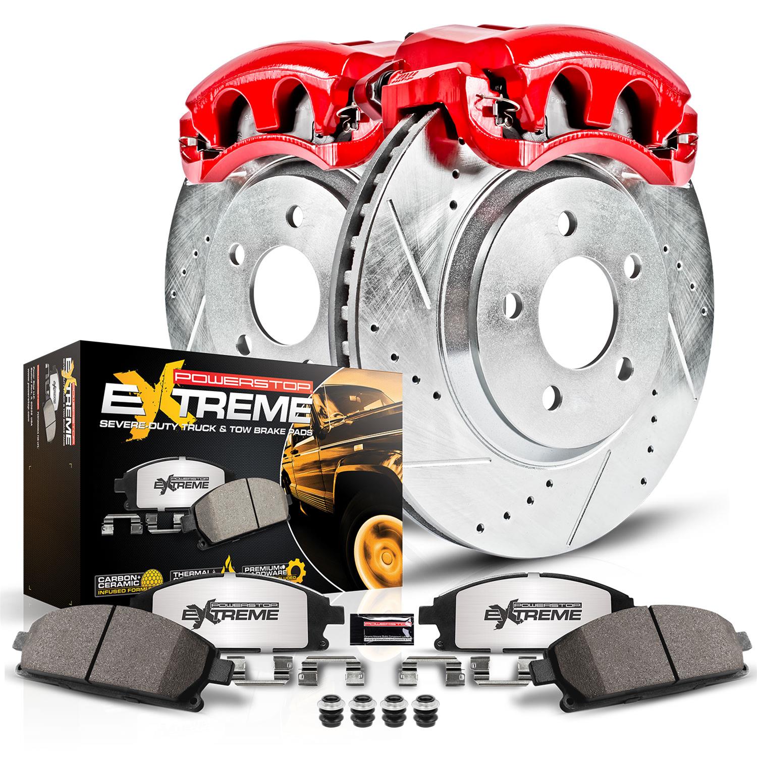 PowerStop KC3090-36 PowerStop Z36 Truck and Tow Brake Upgrade Kits with Calipers - Zander Auto Parts