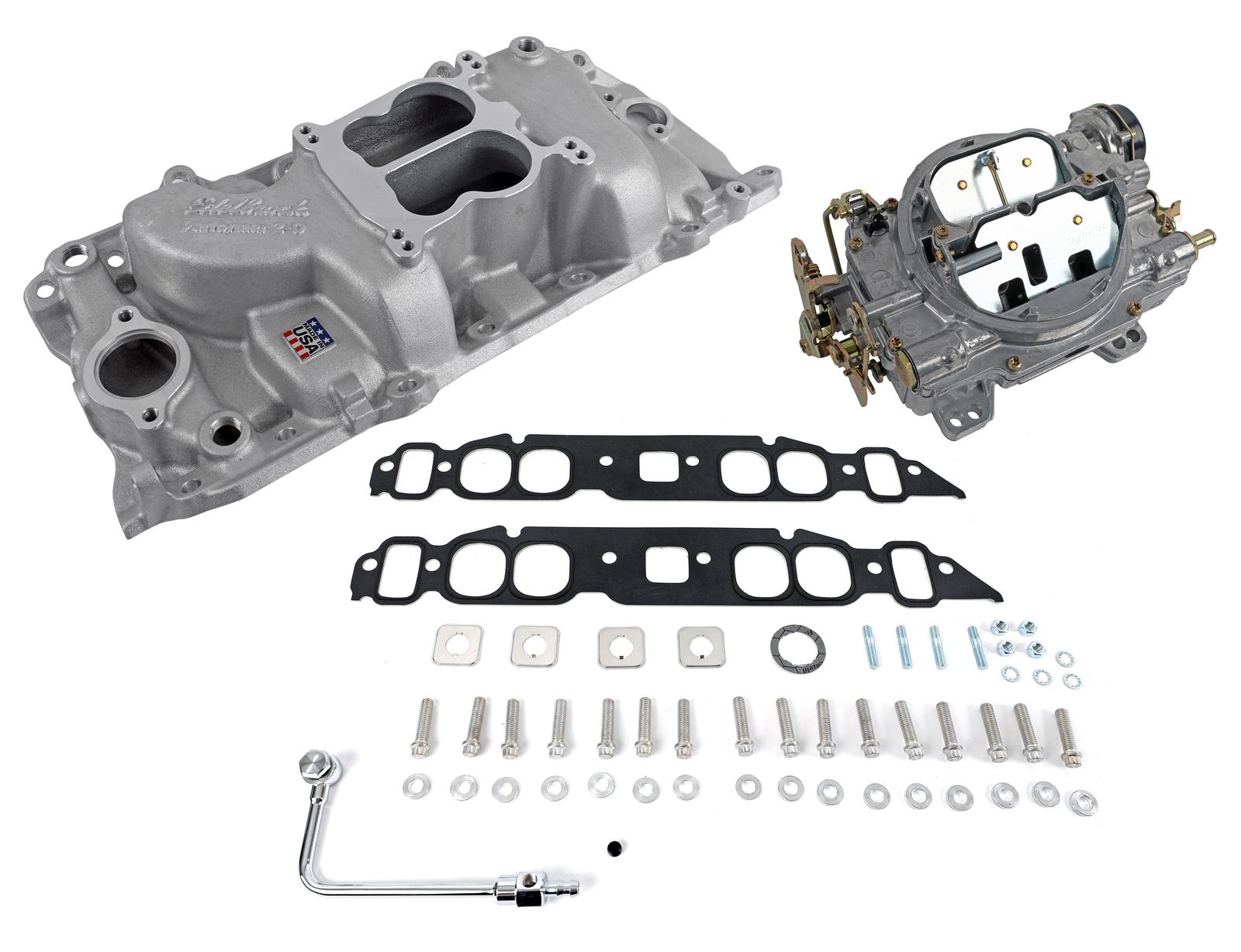 Edelbrock 2061 Edelbrock Performer Intake Manifold and Carburetor Kits - Zander Auto Parts
