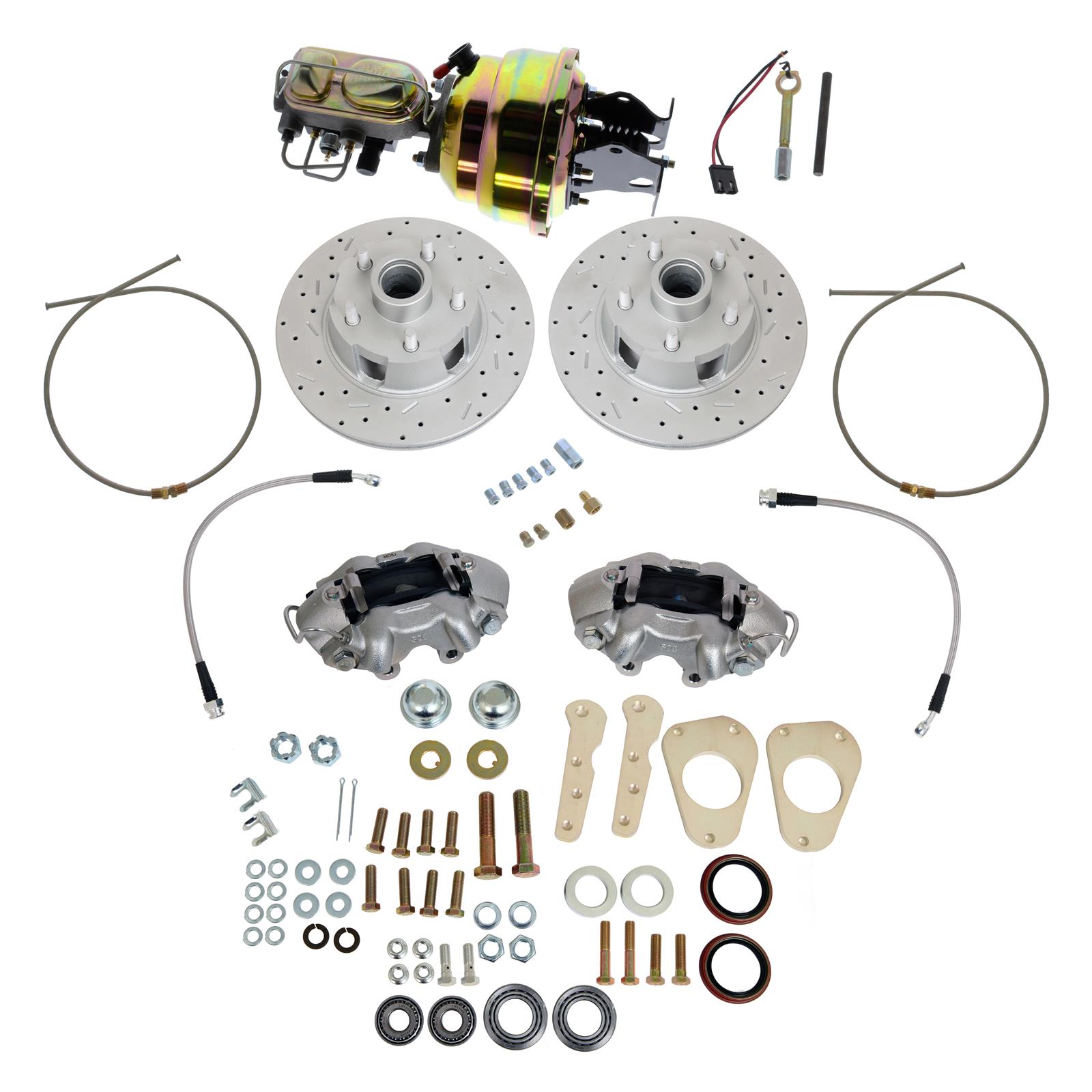 Summit Racing SUM-BK-45003 Summit Racing™ Stock Spindle Drum-to-Disc Brake Conversion Kits - Zander Auto Parts