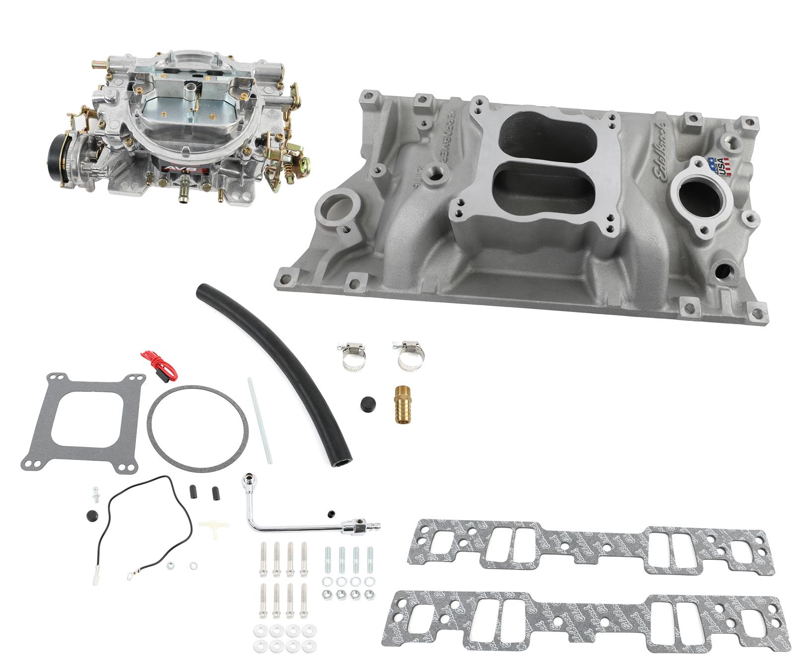 Edelbrock 2007 Edelbrock Performer Vortec Intake Manifold and Carburetor Kits - Zander Auto Parts