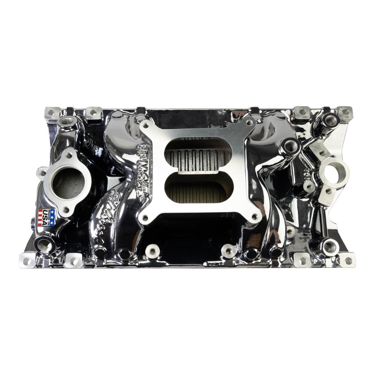 Edelbrock 7516-CP Edelbrock Performer RPM Air-Gap Intake Manifolds - Zander Auto Parts