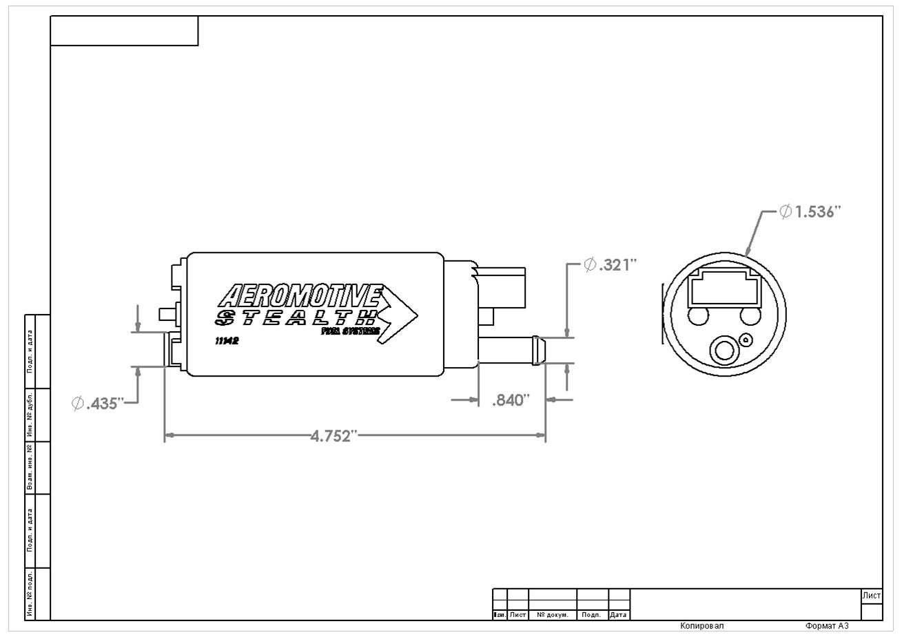 Aeromotive 11542 Aeromotive Stealth 340 In-Tank Electric Fuel Pumps - Zander Auto Parts