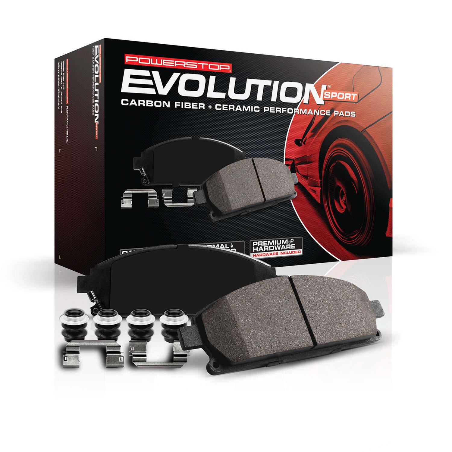 PowerStop Z23-1405 PowerStop Z23 Evolution Sport Brake Pads and Hardware Kits - Zander Auto Parts