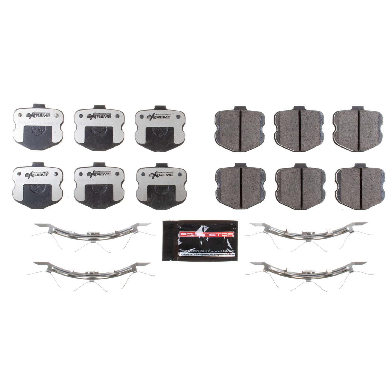 PowerStop Z26-1185F PowerStop Z26 Street Warrior Brake Pads and Hardware Kits - Zander Auto Parts