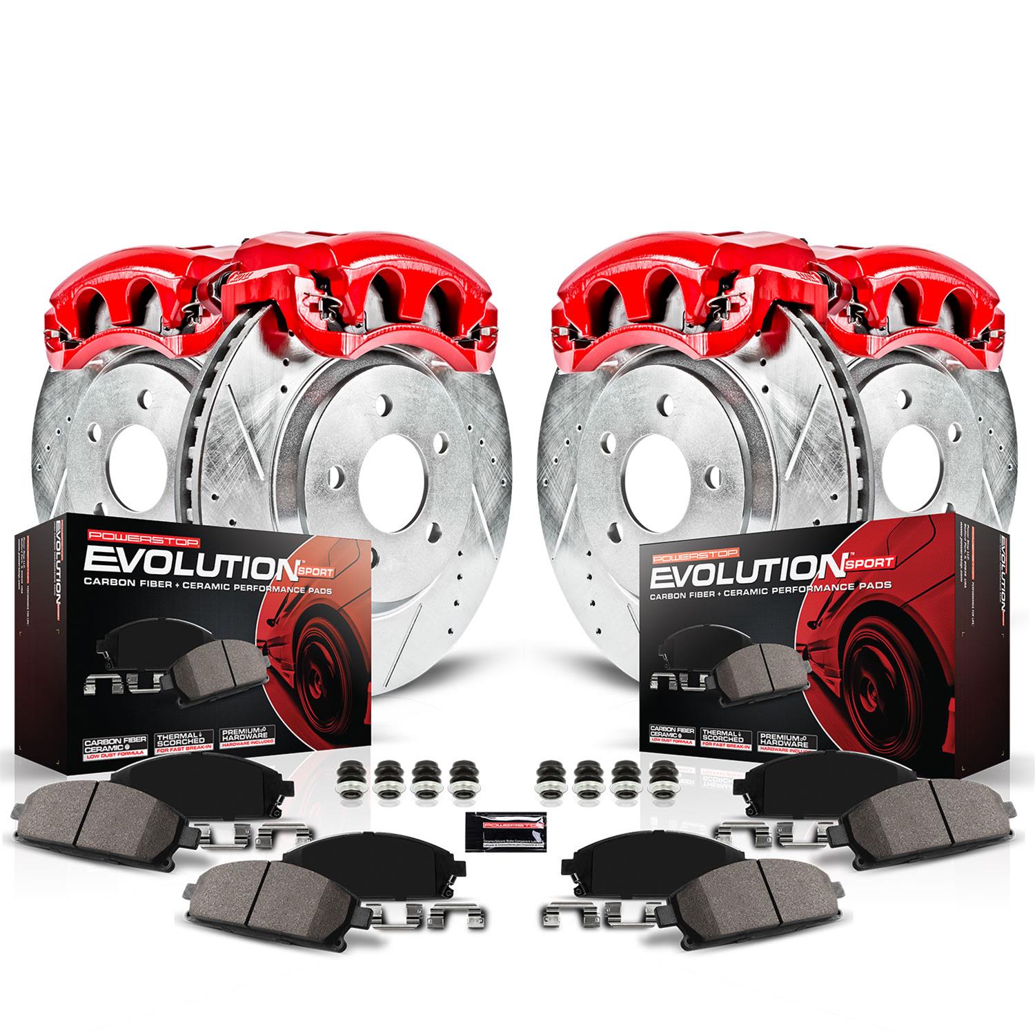PowerStop KC1548 PowerStop Z23 Evolution Sport Brake Upgrade Kits with Calipers - Zander Auto Parts