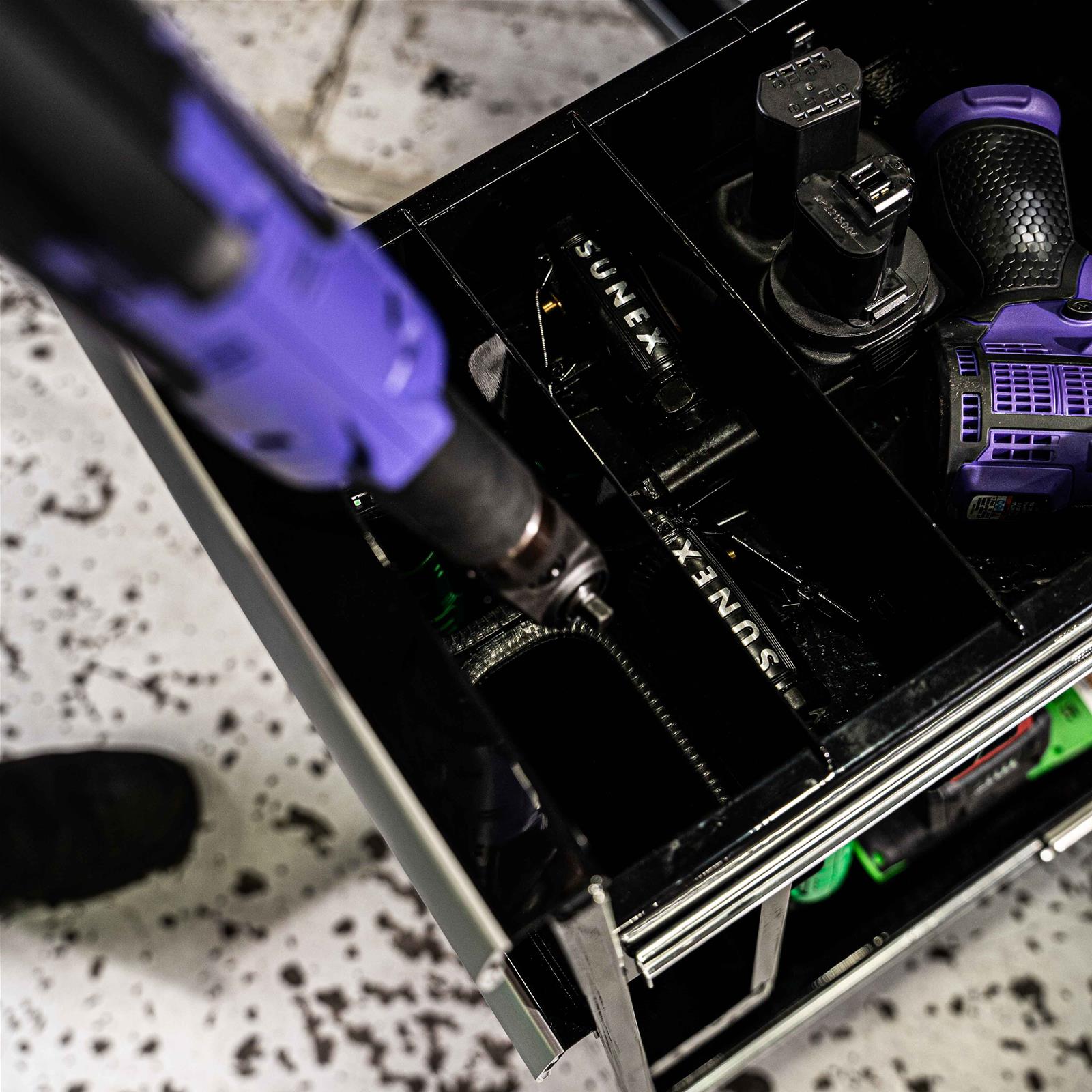 Sunex 8065PCBK Sunex Tools JUIC'D Box 7 Drawer Powered Carts - Zander Auto Parts