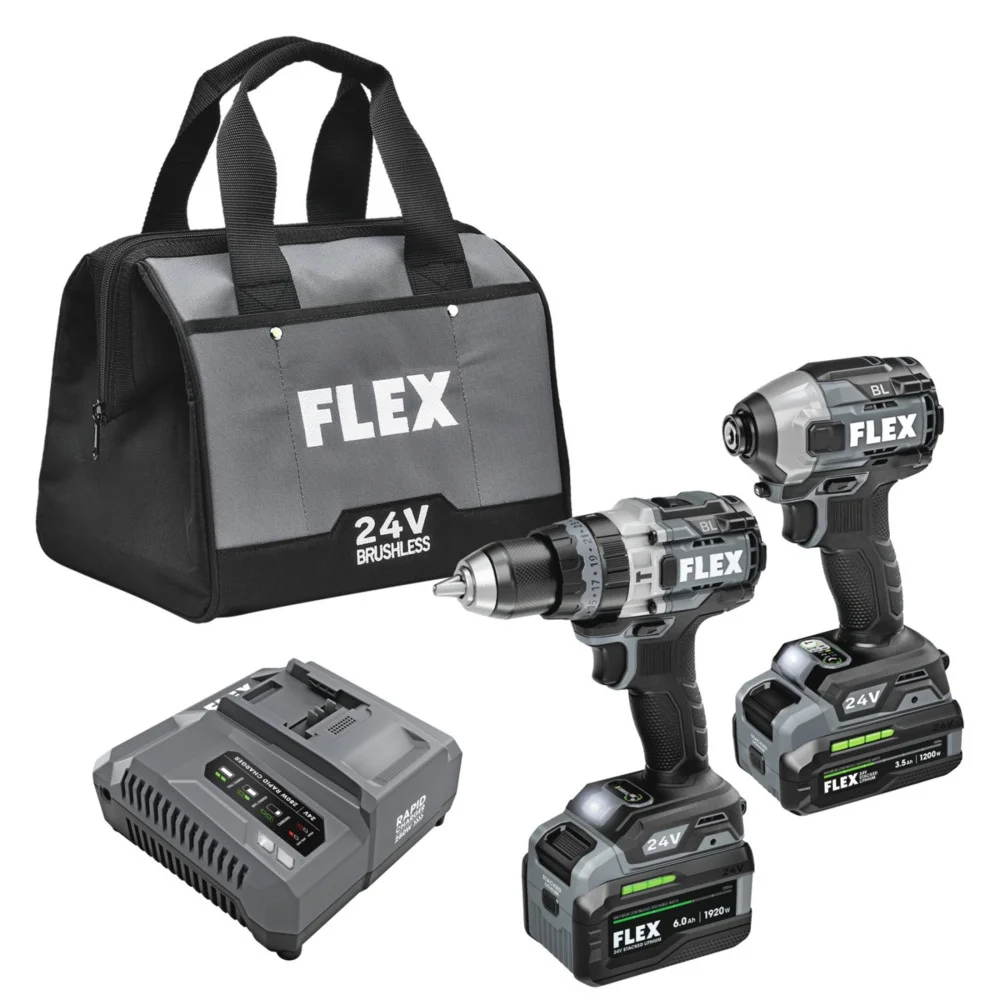 Flex 24V Stacked Lithium Battery 2 Tool Combo Kit - Zander Auto Parts