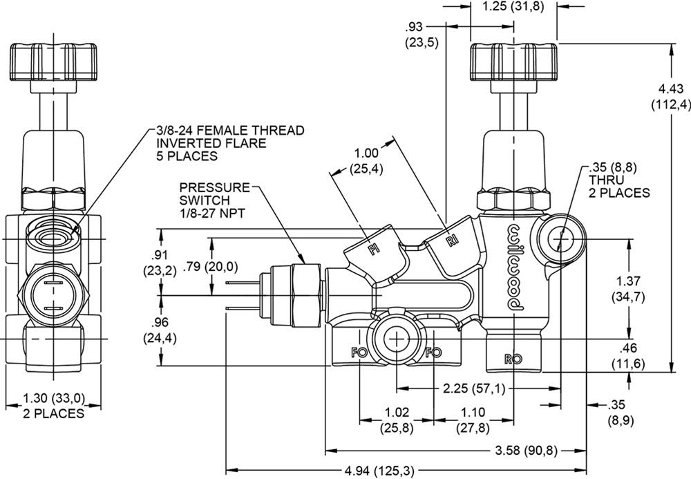 Wilwood Disc Brakes 260-14248 Wilwood Brake Proportioning Valves - Zander Auto Parts