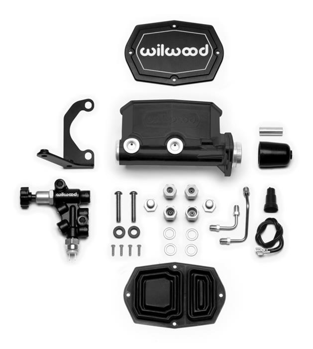 Wilwood Disc Brakes 261-14963-BK Wilwood Aluminum Tandem Compact Master Cylinder Kits - Zander Auto Parts