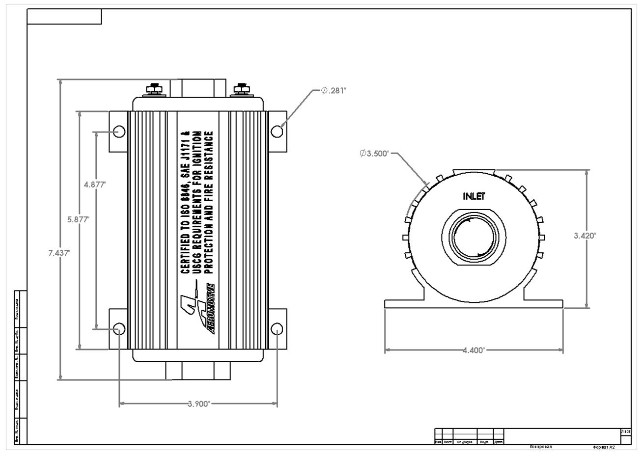 Aeromotive 11108 Aeromotive A1000 Marine Fuel Pumps - Zander Auto Parts