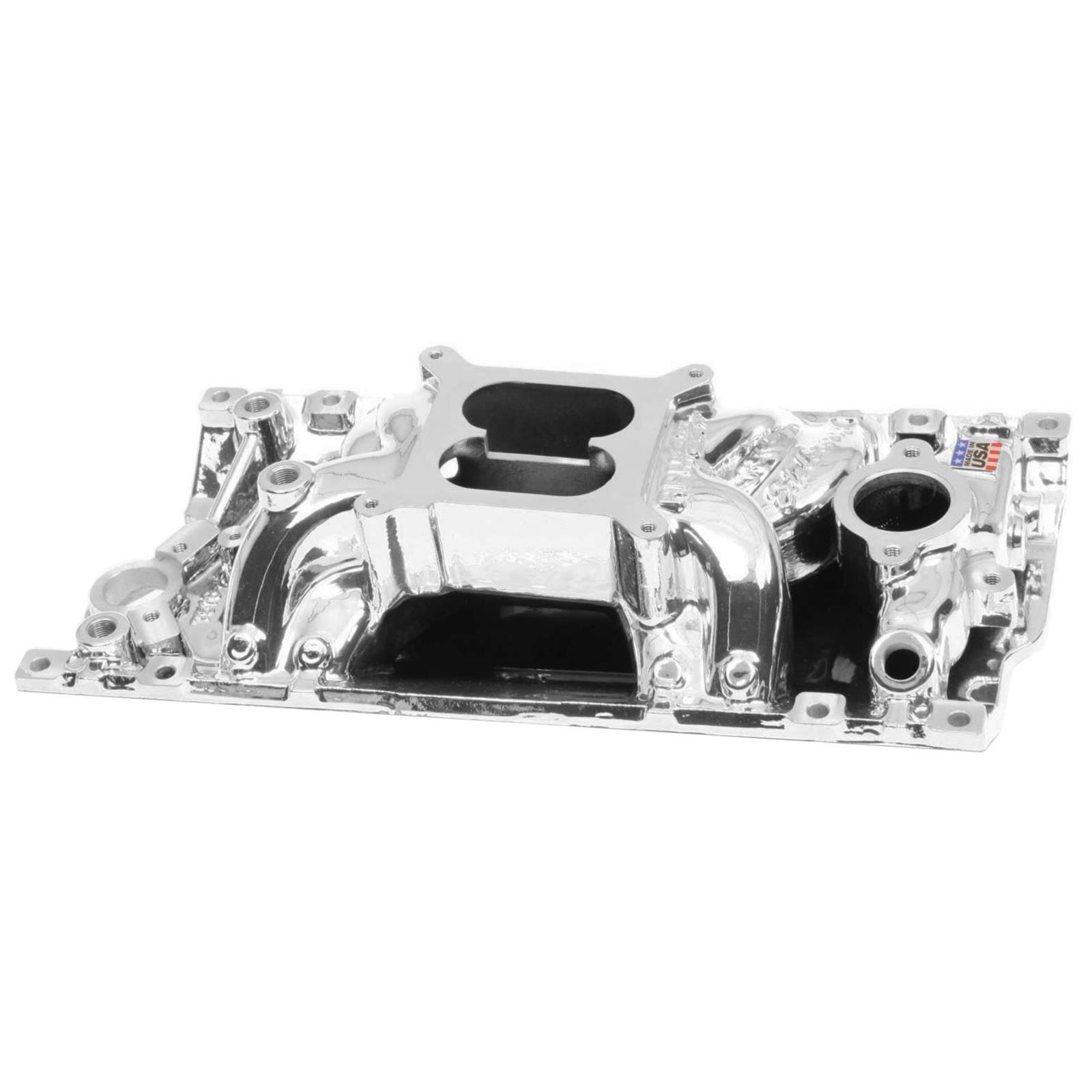 Edelbrock 7516-CP Edelbrock Performer RPM Air-Gap Intake Manifolds - Zander Auto Parts