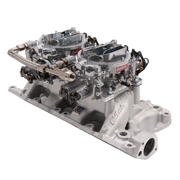 Edelbrock 2035 Edelbrock Performer RPM Dual Quad Air-Gap Manifold and Carburetor Kits - Zander Auto Parts