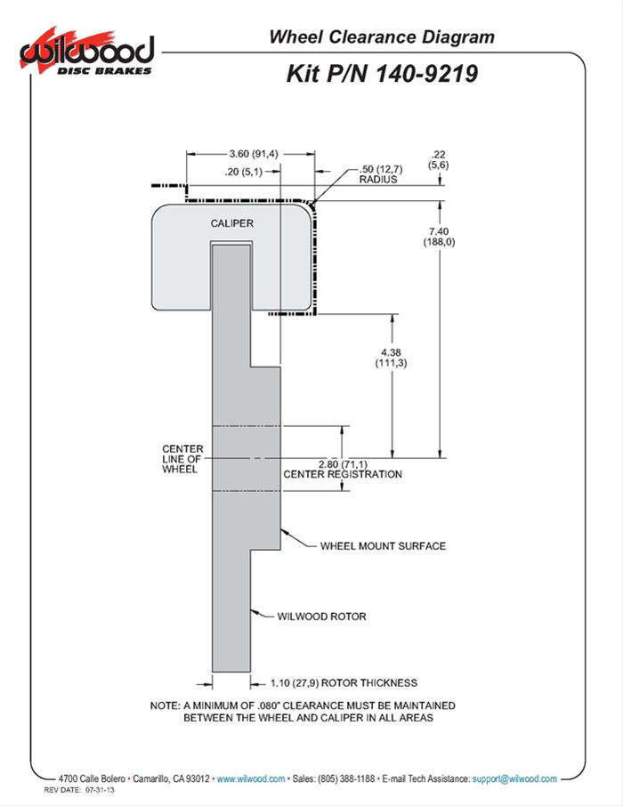 Wilwood Disc Brakes 140-9219-D Wilwood Forged Narrow Superlite 4R Big Brake Rear Parking Brake Kits - Zander Auto Parts