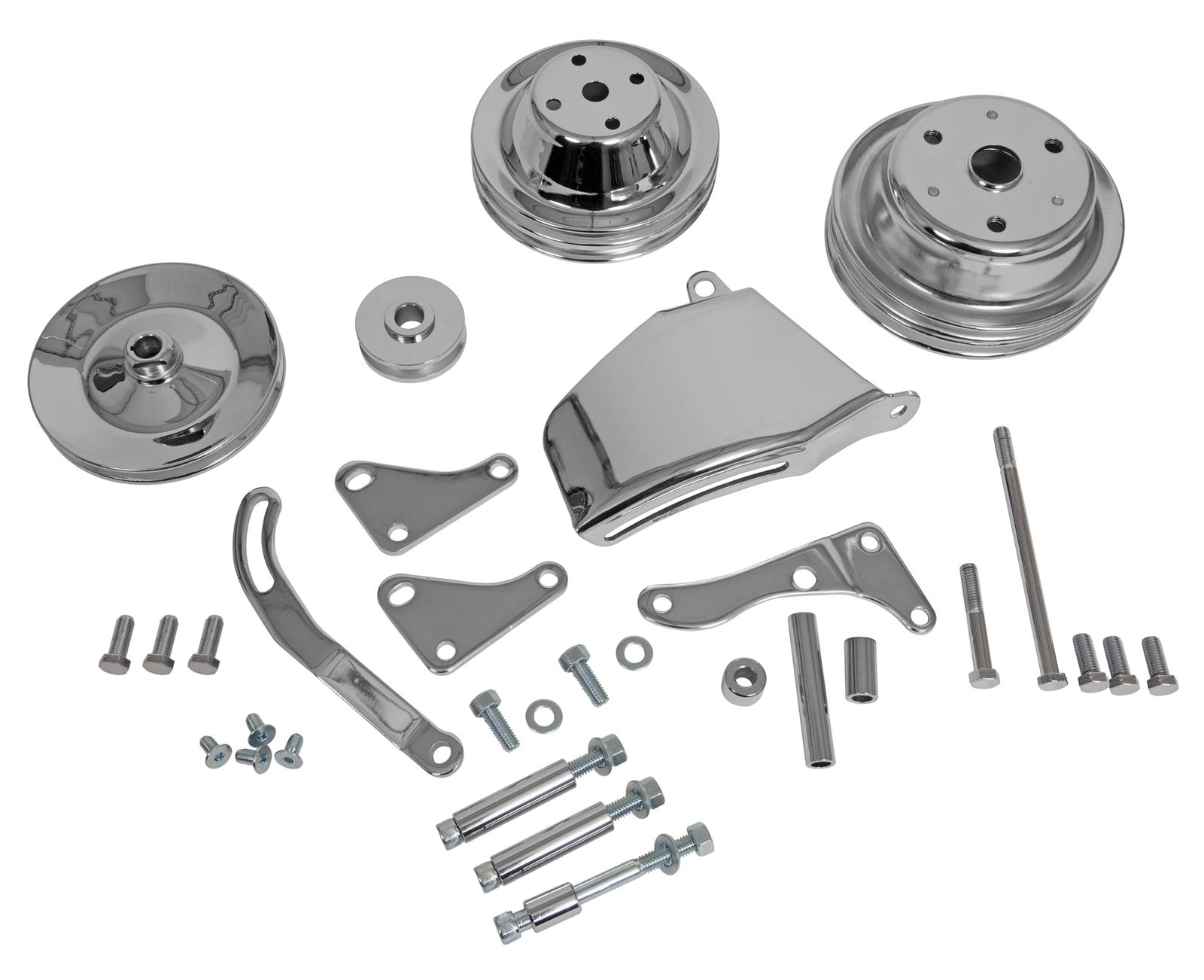 Summit Racing SUM-G3977 Summit Racing™ V-Belt Pulley Kits - Zander Auto Parts