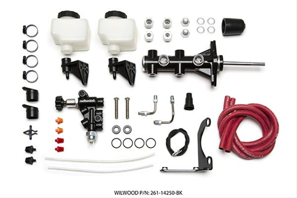 Wilwood Disc Brakes 261-14250-BK Wilwood Combination Remote Tandem Master Cylinders - Zander Auto Parts