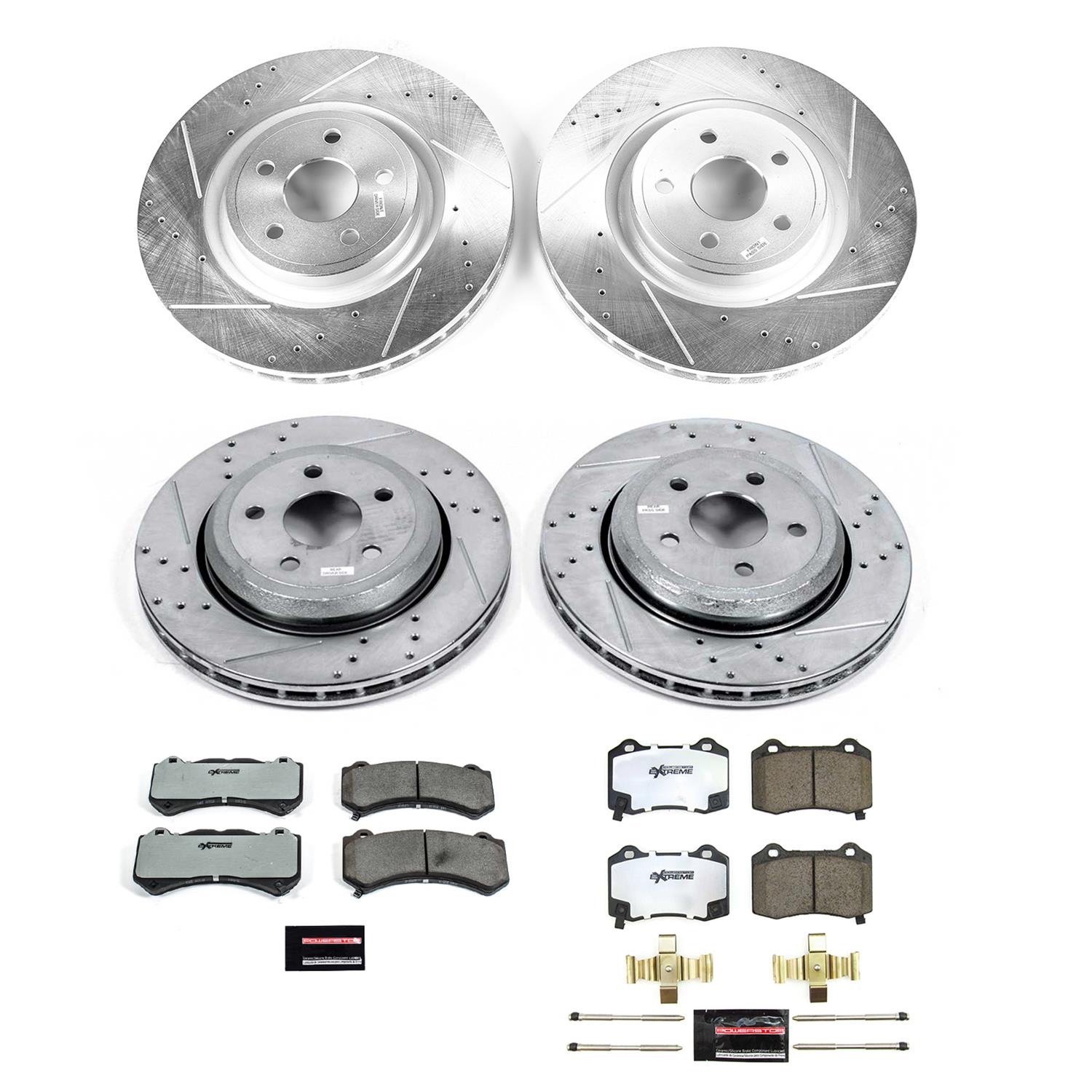 PowerStop K8760-26 PowerStop Z26 Street Warrior Brake Upgrade Kits - Zander Auto Parts