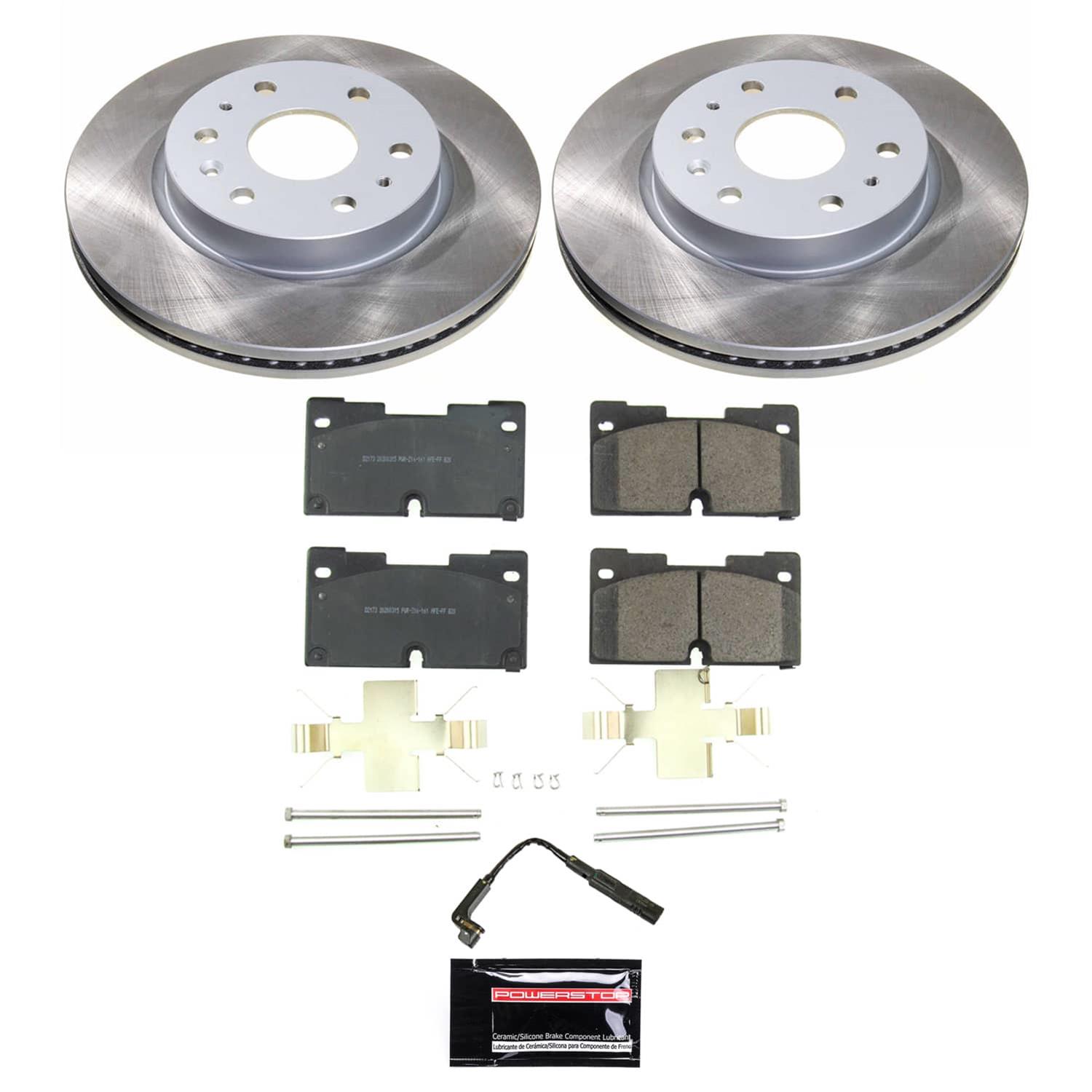 PowerStop SC8172 PowerStop Z17 Evolution Plus Semi-Coated Rotor Brake Kits - Zander Auto Parts