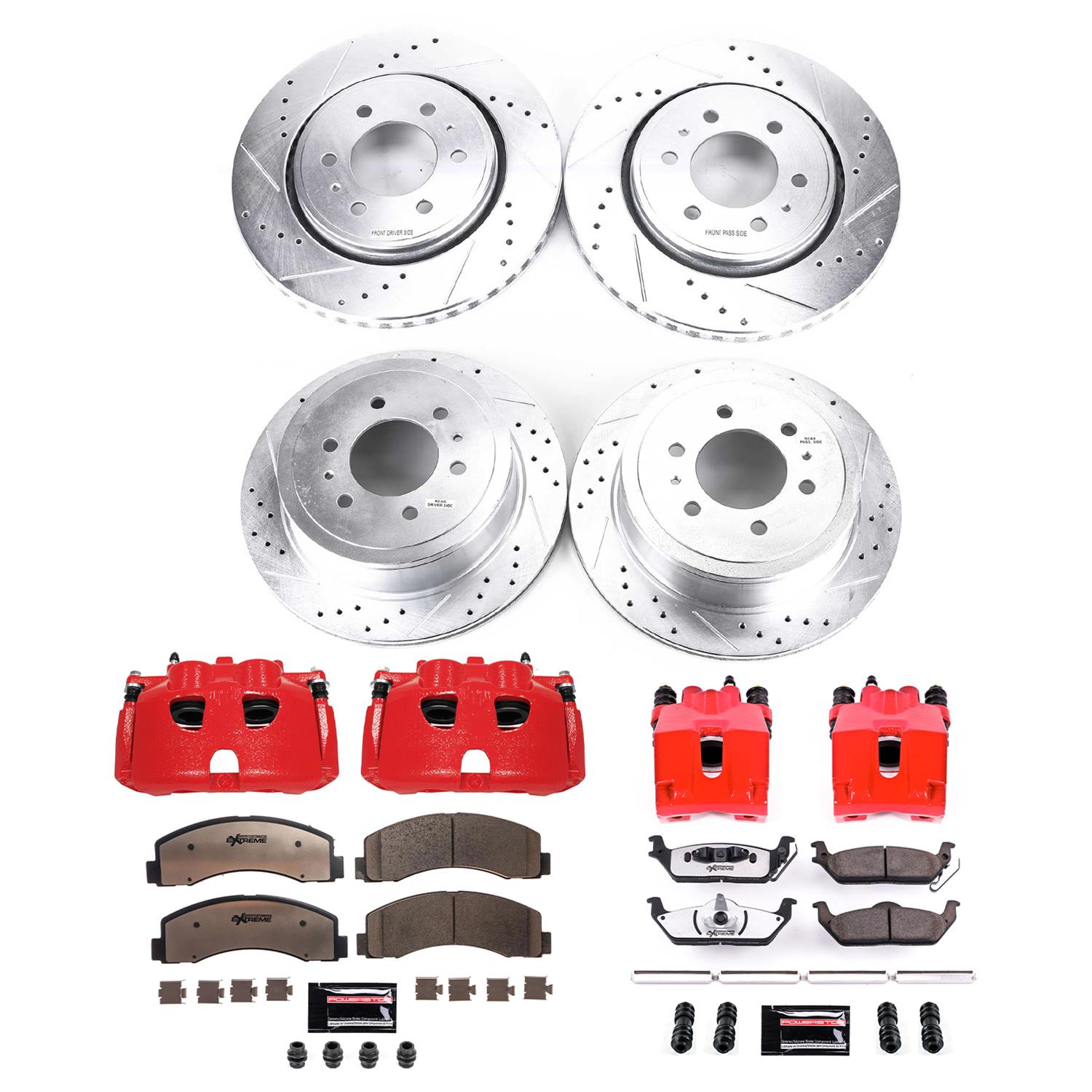PowerStop KC3166-36 PowerStop Z36 Truck and Tow Brake Upgrade Kits with Calipers - Zander Auto Parts