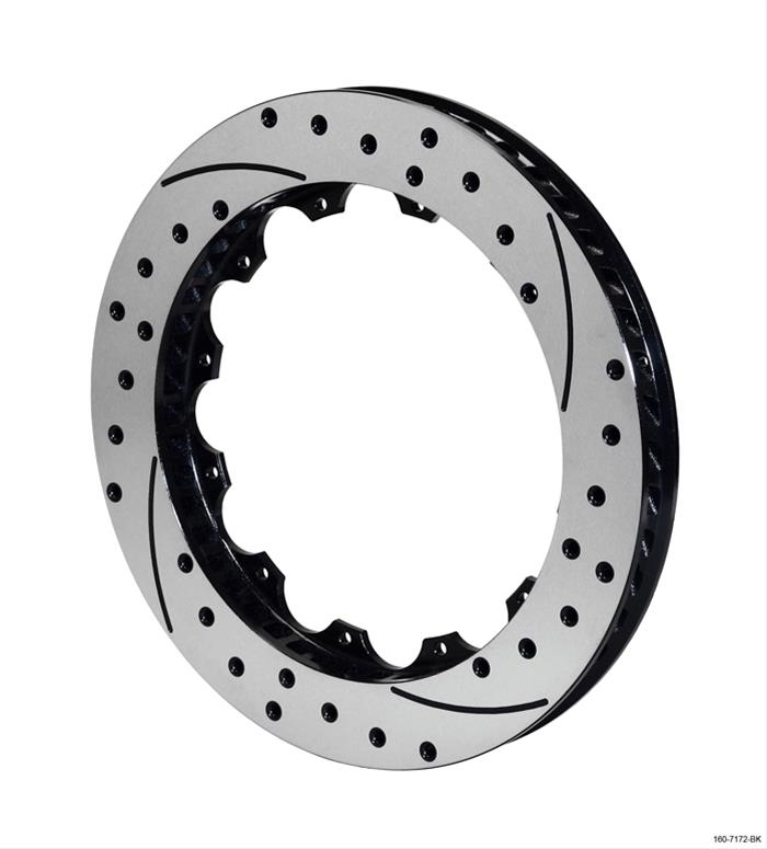 Wilwood Disc Brakes 160-8400-BK Wilwood SRP Drilled Performance Brake Rotors - Zander Auto Parts