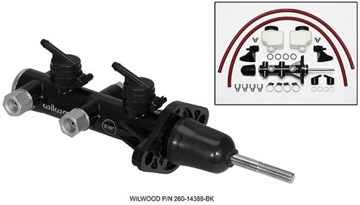 Wilwood Disc Brakes 260-14388-BK Wilwood Combination Remote Tandem Master Cylinders - Zander Auto Parts