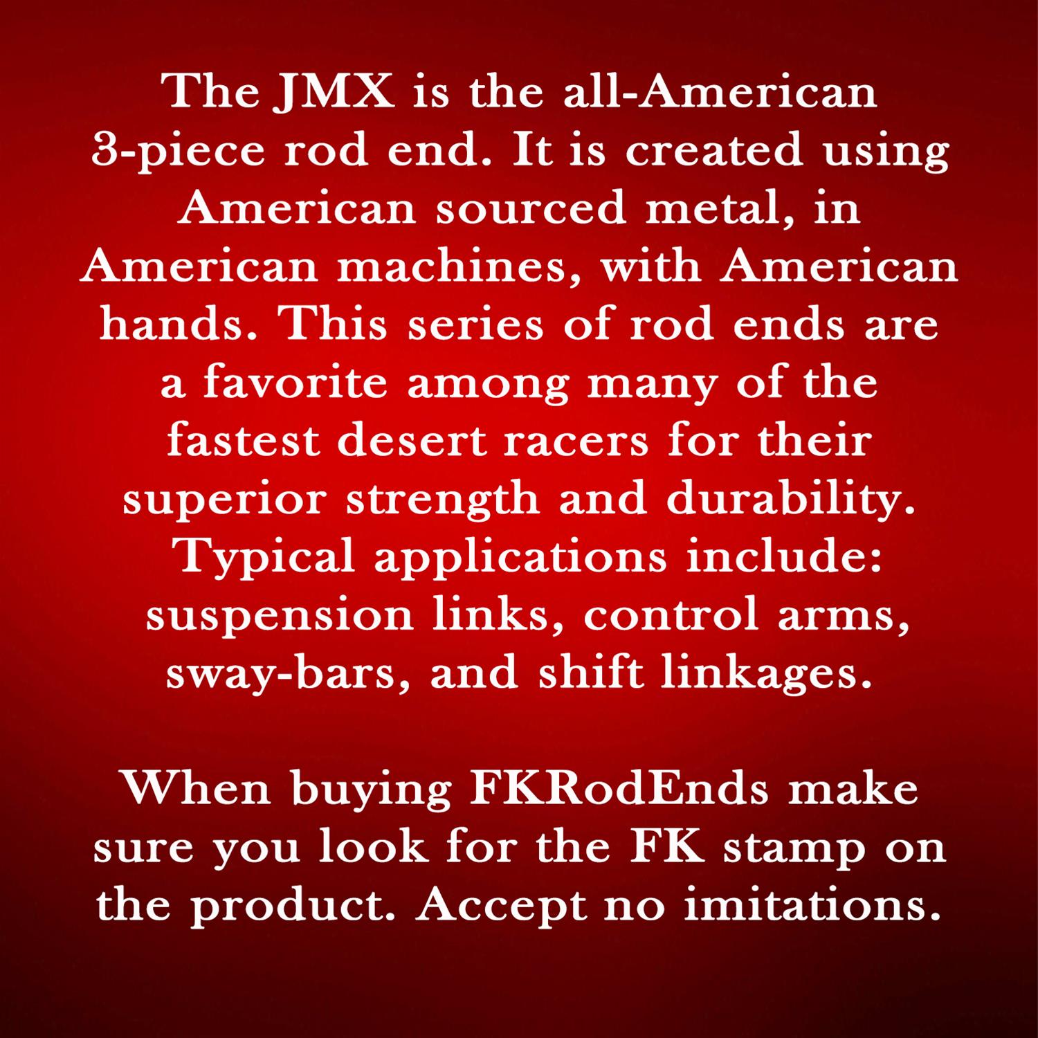 FK Rod Ends JMX10T FK JMX/JMXL Series Rod Ends - Zander Auto Parts