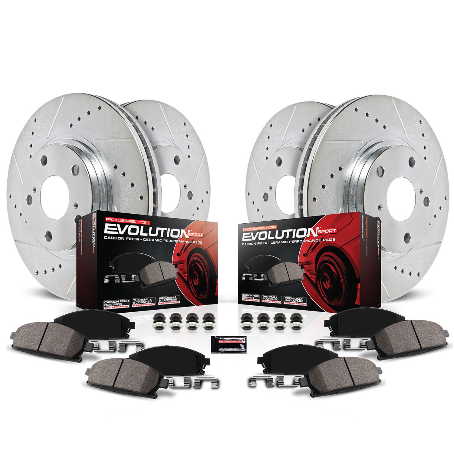 PowerStop K8817 PowerStop Z23 Evolution Sport Brake Upgrade Kits - Zander Auto Parts