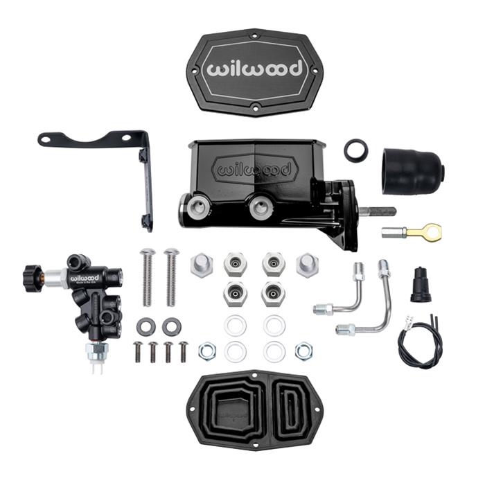 Wilwood Disc Brakes 261-17319-BK Wilwood Aluminum Tandem Compact Master Cylinder Kits - Zander Auto Parts