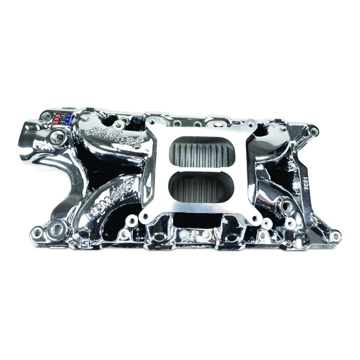 Edelbrock 7521-CP Edelbrock Performer RPM Air-Gap Intake Manifolds - Zander Auto Parts
