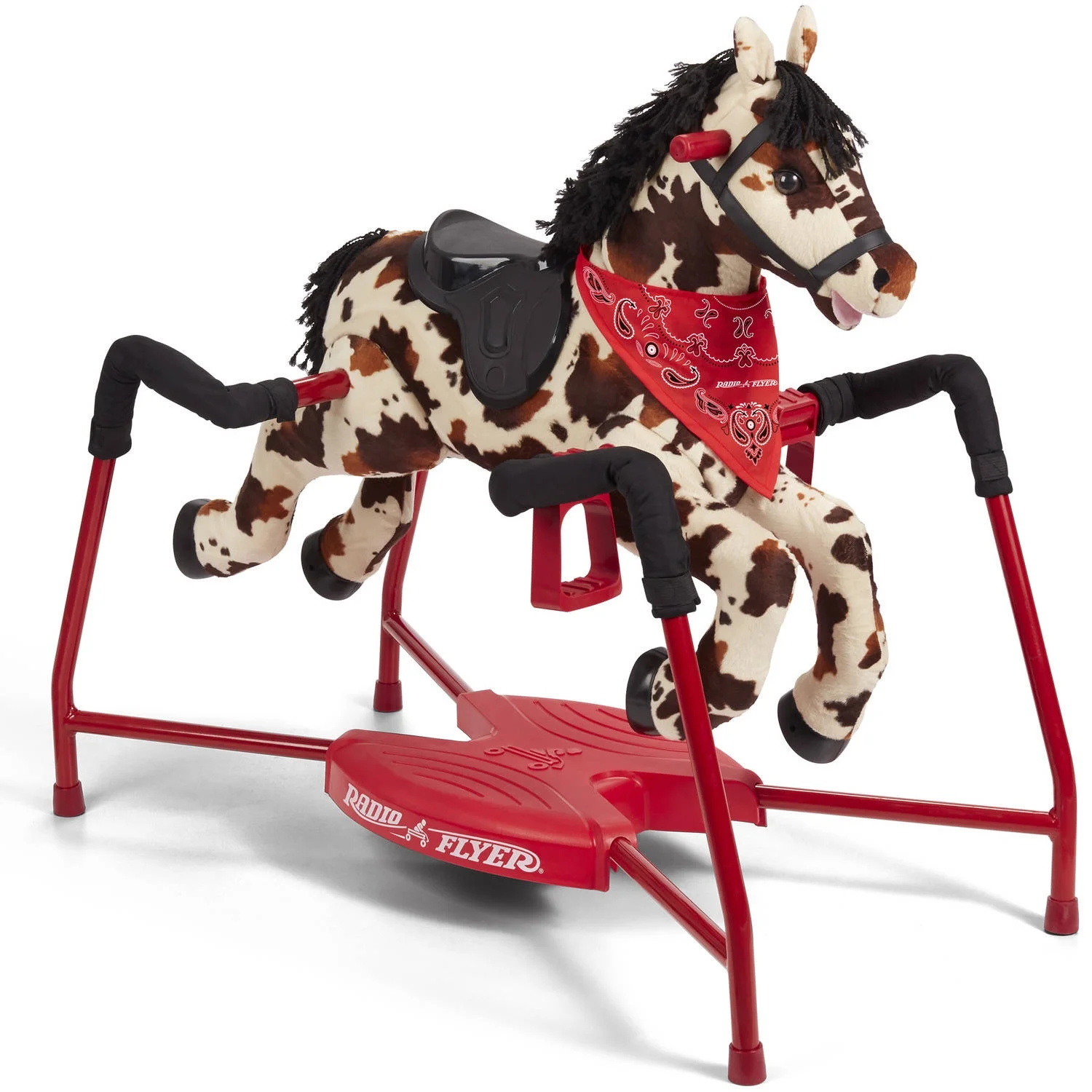 Radio Flyer Freckles: Plush Interactive Riding Horse, Spring Rocking Horse for Kids, Carrot and Comb Included - Zander Auto Parts