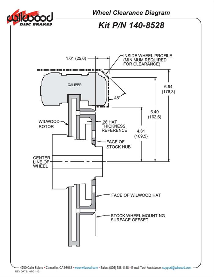 Wilwood Disc Brakes 140-8528-DR Wilwood DynaPro Radial Big Brake Front Hat Kits - Zander Auto Parts