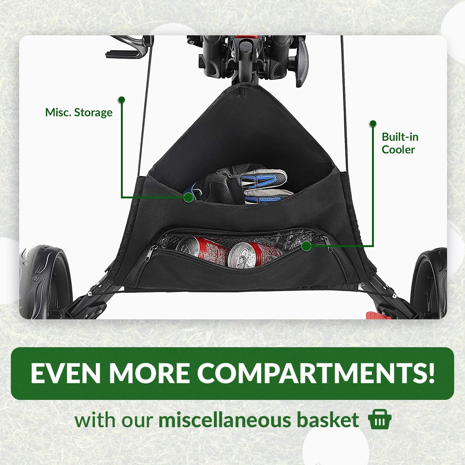 CaddyTek Wheel Golf Push Cart - Zander Auto Parts