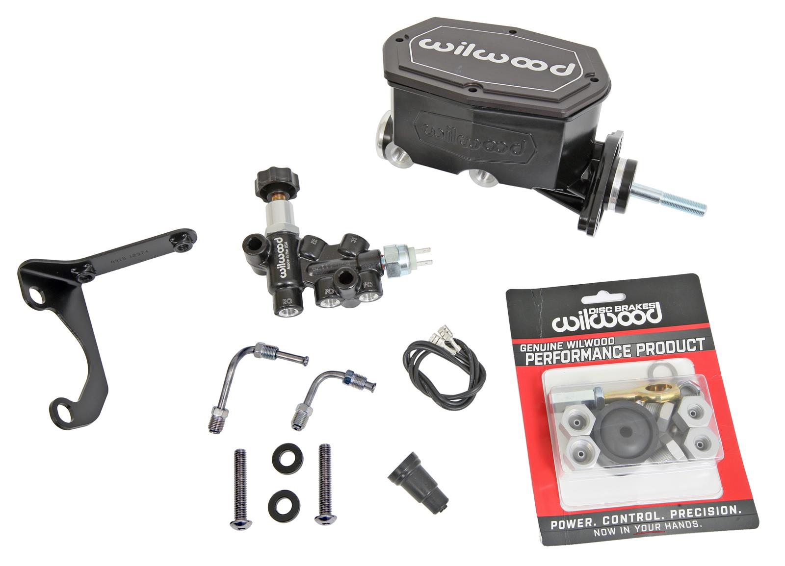 Wilwood Disc Brakes 261-15544-BK Wilwood Aluminum Tandem Compact Master Cylinder Kits - Zander Auto Parts