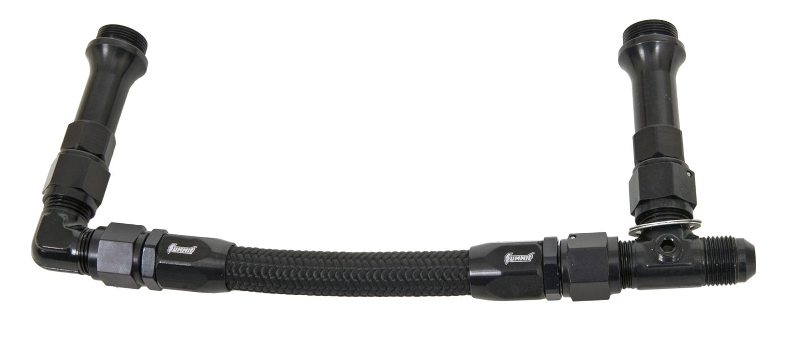 Summit Racing SUM-220100BN-B Summit Racing™ Dual Feed Fuel Lines - Zander Auto Parts