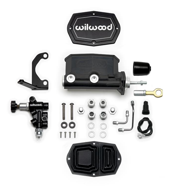 Wilwood Disc Brakes 261-15522-BK Wilwood Aluminum Tandem Compact Master Cylinder Kits - Zander Auto Parts