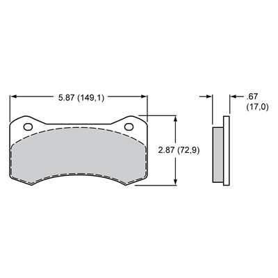 Wilwood Disc Brakes 150-9488K Wilwood Smart Pad BP-10 Brake Pads - Zander Auto Parts
