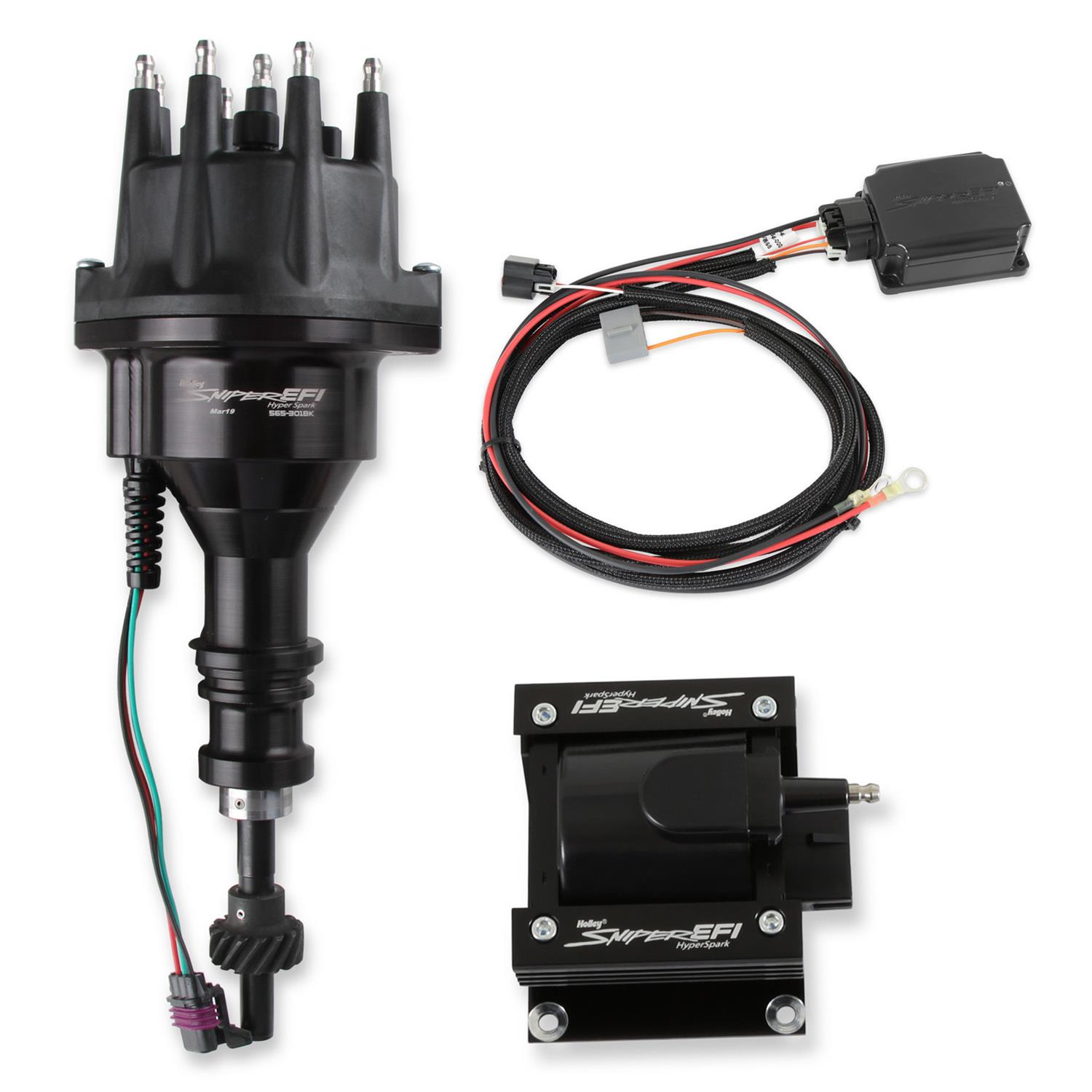 Holley Sniper 550-511-3PK-SBF Holley Sniper 2 EFI 650 HP Inline Pump Fuel Injection Systems with Power Distribution Module - Zander Auto Parts