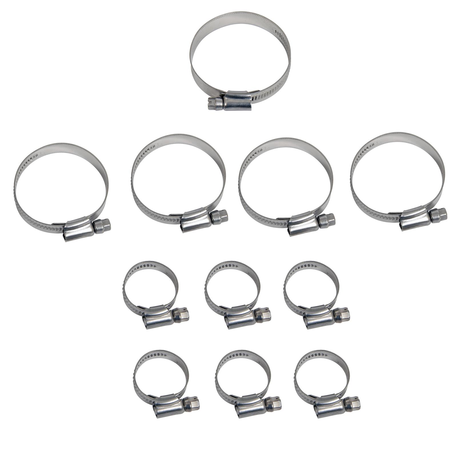 Summit Racing SUM-390505 Summit Racing™ Stainless Steel Hose Clamp Kits - Zander Auto Parts