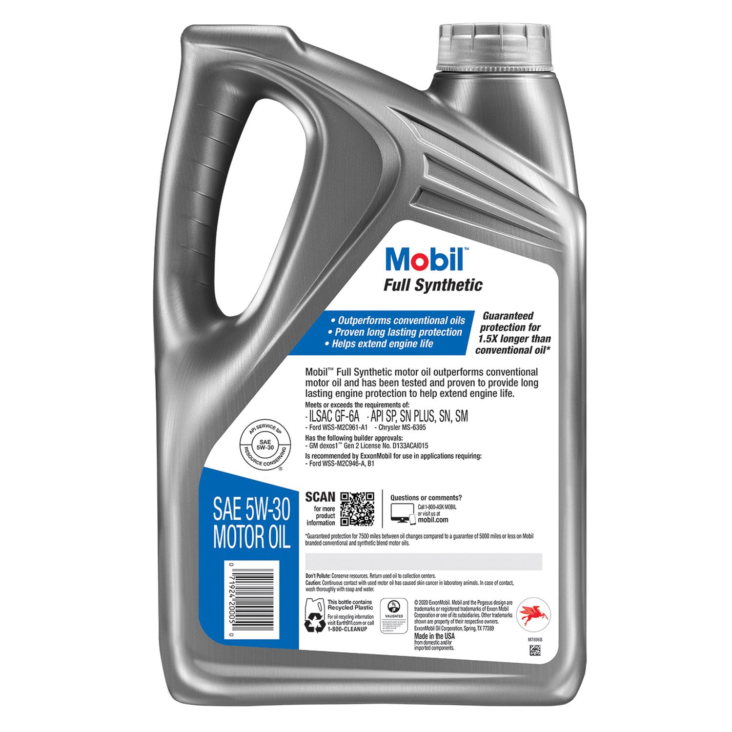 Mobil 125198-1 Mobil Full Synthetic Motor Oil - Zander Auto Parts