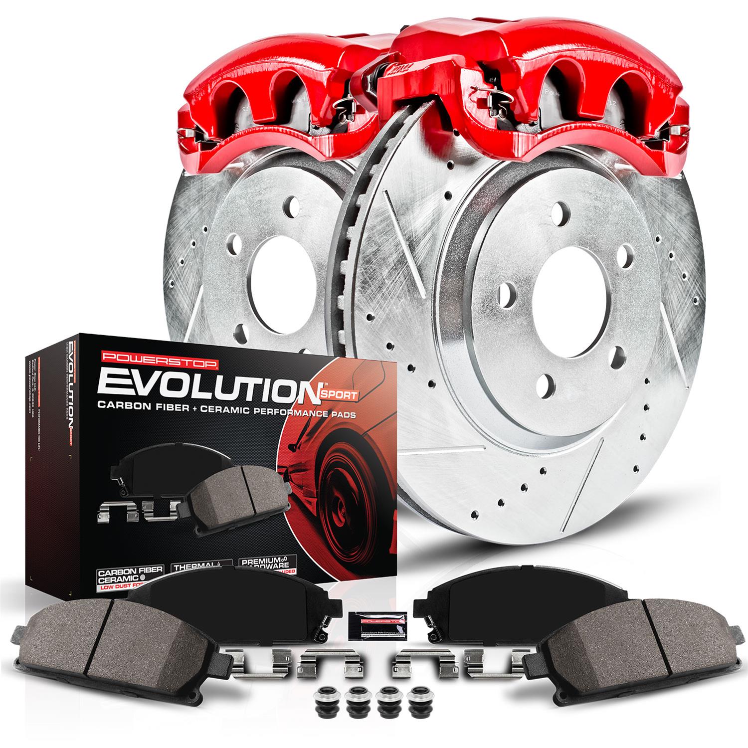 PowerStop KC1858 PowerStop Z23 Evolution Sport Brake Upgrade Kits with Calipers - Zander Auto Parts