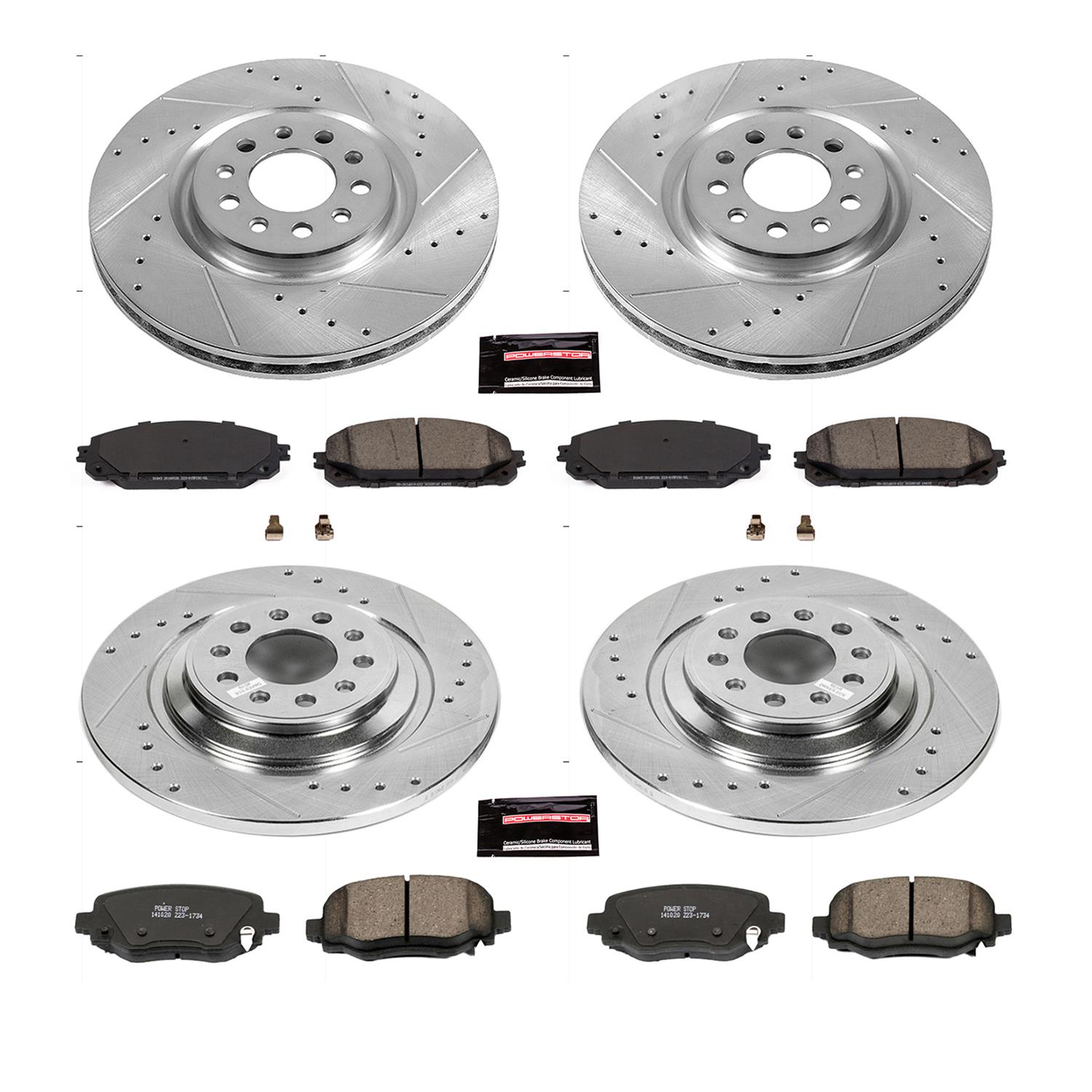 PowerStop K7415 PowerStop Z23 Evolution Sport Brake Upgrade Kits - Zander Auto Parts