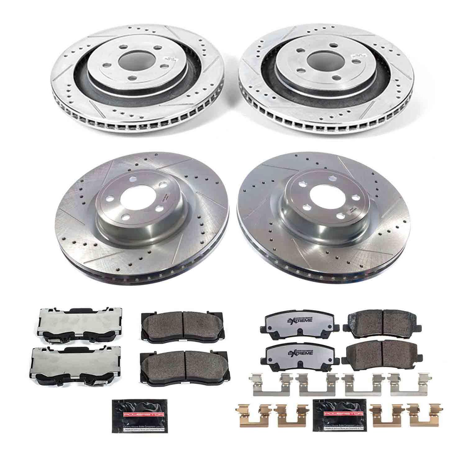PowerStop K9030-26 PowerStop Z26 Street Warrior Brake Upgrade Kits - Zander Auto Parts