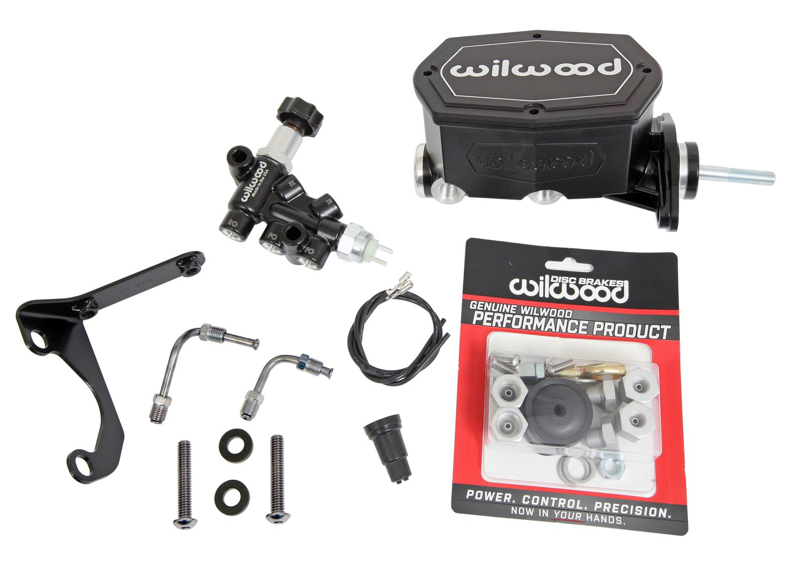 Wilwood Disc Brakes 261-15522-BK Wilwood Aluminum Tandem Compact Master Cylinder Kits - Zander Auto Parts
