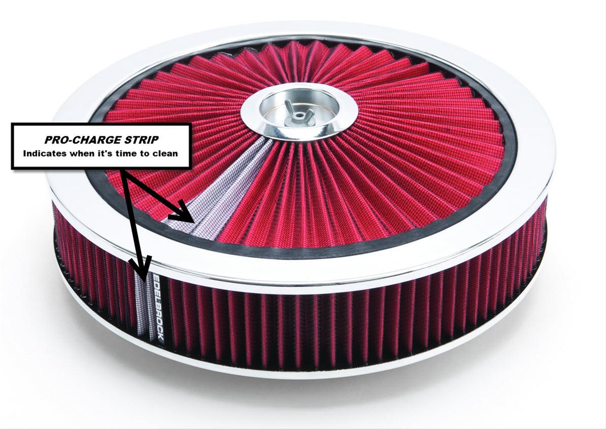 Edelbrock 43660 Edelbrock Pro-Flo High-Flow Series Air Cleaners - Zander Auto Parts